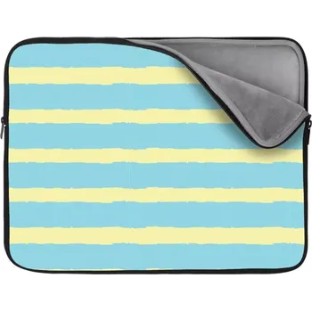 pouzdro na notebook Sablio Obal na notebook Modrožluté pruhy - 17"