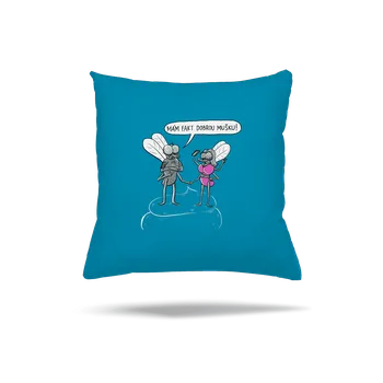 Polštář Bastard Dobrá muška polštář Blue Turquoise