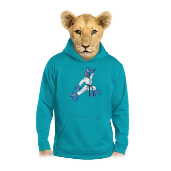 Chlapecká mikina Bastard Bojovnice dětská mikina klokanka Hawaiian Blue