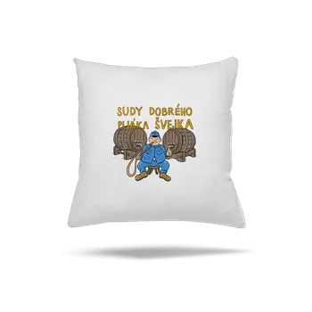Polštář Bastard Sudy dobrého pijáka Švejka polštář White