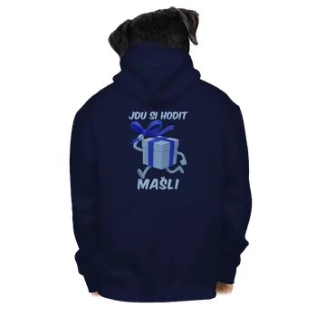 Pánská mikina Bastard Jdu si hodit mašli pánská mikina na zip Navy