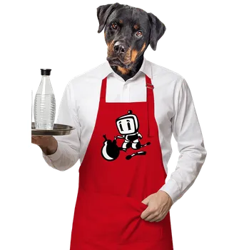Kuchyňská zástěra Bastard Bomberman zástěra Red