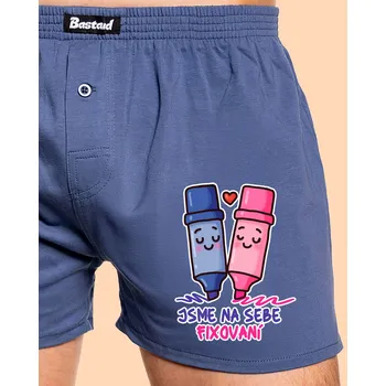 Trenýrky Bastard Jsme fixovaní pánské trenky Blue