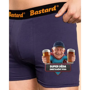Pánské spodní prádlo Bastard Super děda boxerky Blue Navy