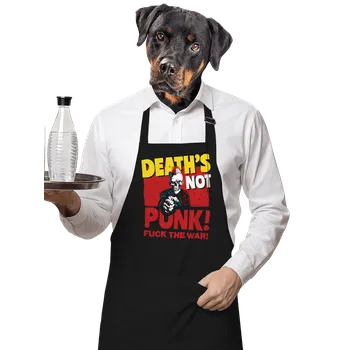 Kuchyňská zástěra Bastard Death's not punk zástěra Black