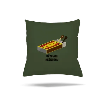 Polštář Bastard Už si neškrtnu polštář Olive Green