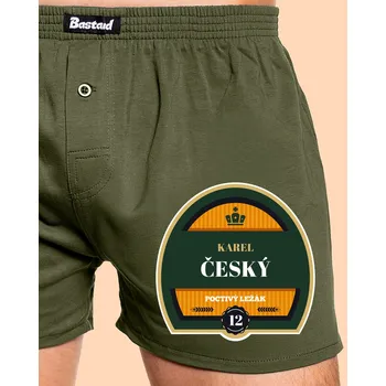 Bastard Pivní etiketa pánské trenky Khaki