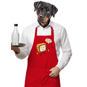 Kuchyňská zástěra Bastard Nečum na mě zástěra Red