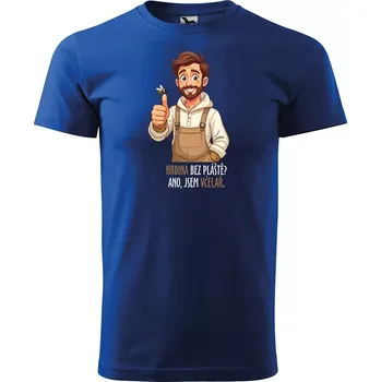 Sablio Tričko s potiskem Hrdina bez pláště? Ano, jsem včelař - modré 5XL
