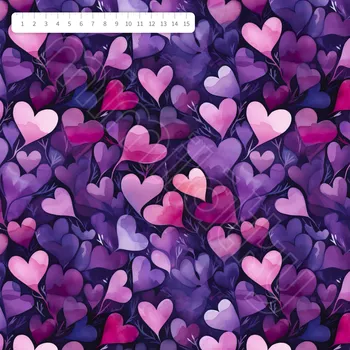 Softshell fialová srdíčka by MIMI