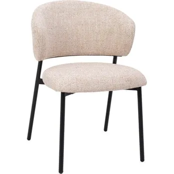 Jídelní židle BIZZOTTO Jídelní židle PRISCA písková s černou základnou