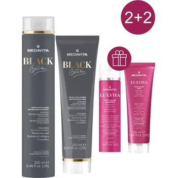 Šampon Akce 2+2 Medavita Blondie EXTRA COOL Šampon, maska +ZDARMA Luxviva MINI balení