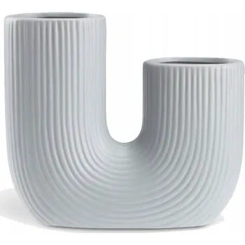 Váza Šedo-modrá Dekorativní Váza TORMUND 19x6x17cm