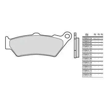 Brzdová destička BRZDOVÉ DESTIČKY BREMB 07BB0390 ORGANIC