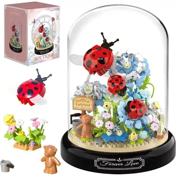 ostatní stavebnice Stavebnice botanická zahrada s květy YKO Boutique P2283 - beruška