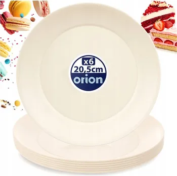 Talíř 6x PLASTOVÉ talíře dezertní malé opakovaně použitelné turistické piknikové