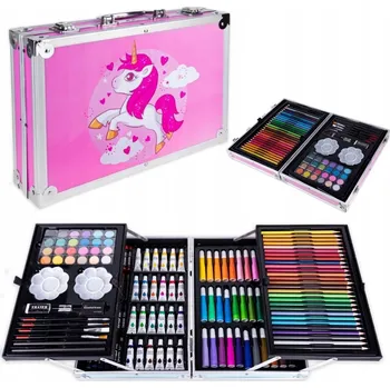 Výtvarná sada UMĚLECKÁ SADA VÝTVARNÁ KREATIVNÍ PRO DĚTI KUFŘÍK