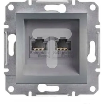 Elektrická zásuvka Nástěnná internetová zásuvka Schneider Electric šedá