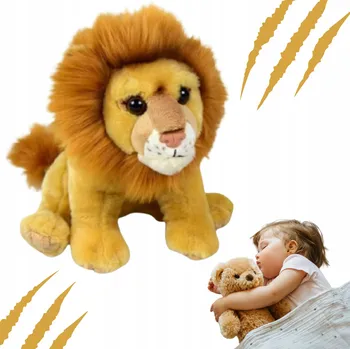 plyšák Plyšová Hračka Lew Siedzący Plyšák 20 cm Měkká Plyšový Mazlíček Přítulníček Medvídek Zvířátko