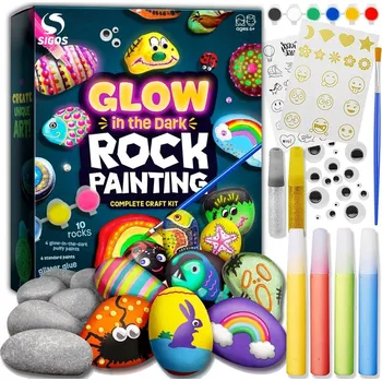 kreativní sada KAMENY NA MALOVÁNÍ KREATIVNÍ SADA RUČNÍ PRÁCE PRO DÍTĚ KAMÍNKY 87KS