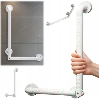 Koupelnové madlo pro seniory a osoby se zdravotním postižením 38x38 cm bílé