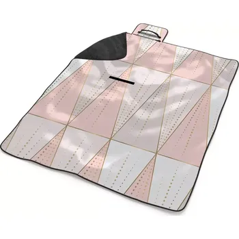 deka Sablio Plážová deka Růžovošedé jehlany: 200x140 cm