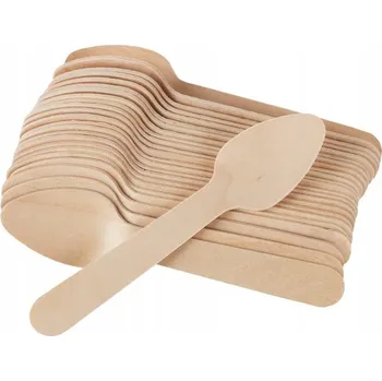 Obraz Lžičky na jedno použití Woodeven dřevěné 100 kusů