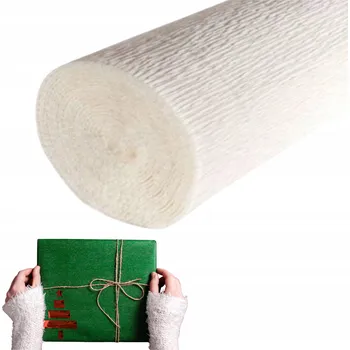 Obraz Italská krepová papírová stuha 50x200 Cartotecnica Rossi 600 Bílá, nařasená dekorativní
