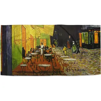 Osuška Sablio Ručník Terasa kavárny v noci - Vincent van Gogh - 50x100 cm