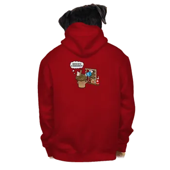 Pánská mikina Bastard K nakousnutí pánská mikina na zip Red