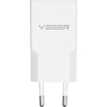 VEGER nástěnná nabíječka USB A + USB C QC PD 30W 30W1A1C bílá