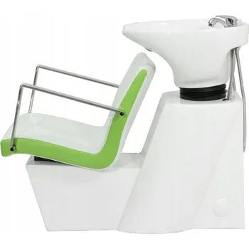 Kadeřnické křeslo Gabbiano kadeřnické mycí křeslo Roma bílo-zelené - Levné