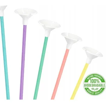 EKO Tyčky s uzávěry na balónky, barevné, 10 ks