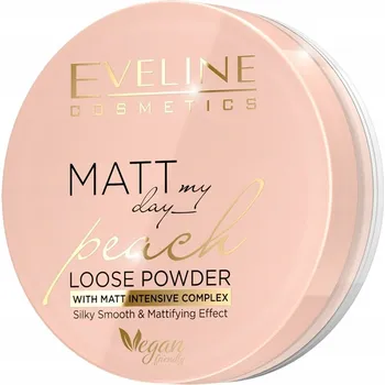 Pudr Eveline Cosmetics Matt my day Sypký pudr matující - odstín Peach (Broskvový)
