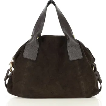 Kabelka MARCO MAZZINI Tmavě hnědá kožená kabelka (s288c) Velikost: ONE SIZE