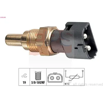 Čidlo automobilu Snímač, teplota chladiva EPS 1.830.091