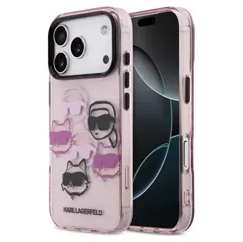 Pouzdro na mobilní telefon Karl Lagerfeld IML Multi K&CH Heads Zadní Kryt pro iPhone 17 Pro Pink