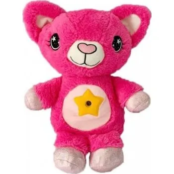 plyšák Leventi Plyšový medvídek s projektorem hvězd-Růžový