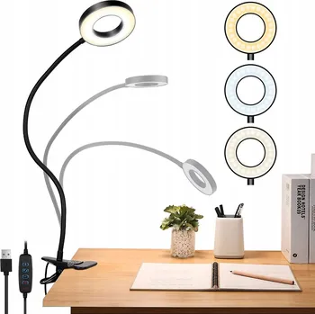 Lampička LAMPKA NA ČTENÍ KNIHY S KLIPEM NOČNÍ LAMPA ŠETRNÁ K OČÍM USB 48LED