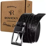 Pánský kožený černý ROVICKY pásek 115cm PRS-04-G