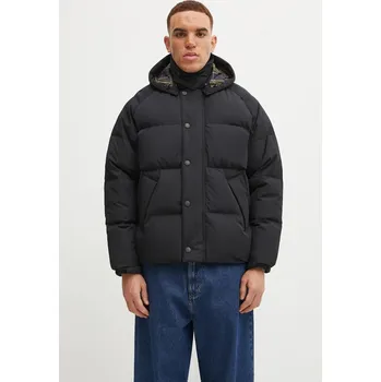 Péřová bunda Barbour OS Down Transport Puffer Jacket černá barva, zimní, oversize, MQU1799BK11, L, 99X