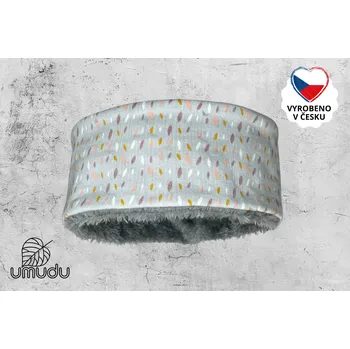 Zimní čelenka umudu Zimní hřejivá čelenka Soft Dots – ručně šitá v Česku | Umudu