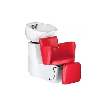 Kadeřnické křeslo Beauty System Kadeřnické mycí křeslo LUIGI BR-3542 červené