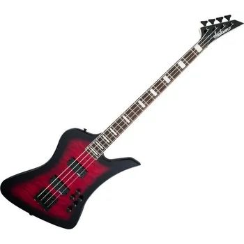 Baskytara Jackson JS3 Q Kelly Bird AH Transparent Red Burst Elektrická baskytara
