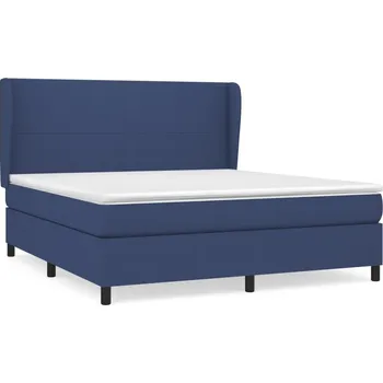 Postel Dřevěná manželská postel ZakitoHome 160x200 cm, modrá
