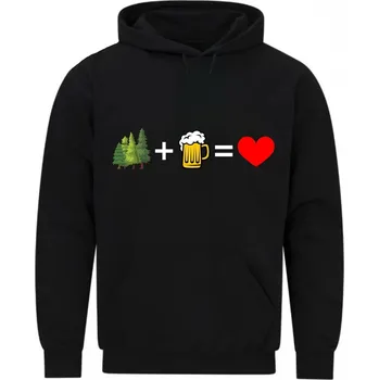 Pánská mikina Pánská mikina Pivní Rovnice Dobrodruha (Velikost: 5XL, Barva: Černá)