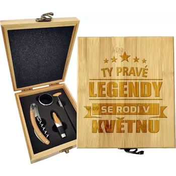 Víno Sablio Dárková sada na víno Ty pravé legendy se rodí v květnu: 147×168×49 mm