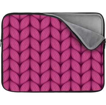 pouzdro na notebook Sablio Obal na notebook Pletení ve fuchsiové barvě - 17"