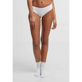 Dámské spodní prádlo Urban Classics Dámské bavlněné brazilky – 5 kusů Barva: Bílá, Velikost: XL