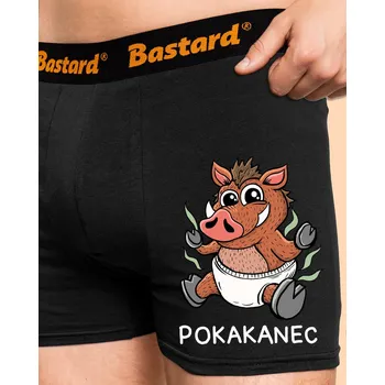 Trenýrky Bastard Pokakanec boxerky Black